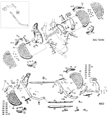 Samwel brake lever stud (ES)