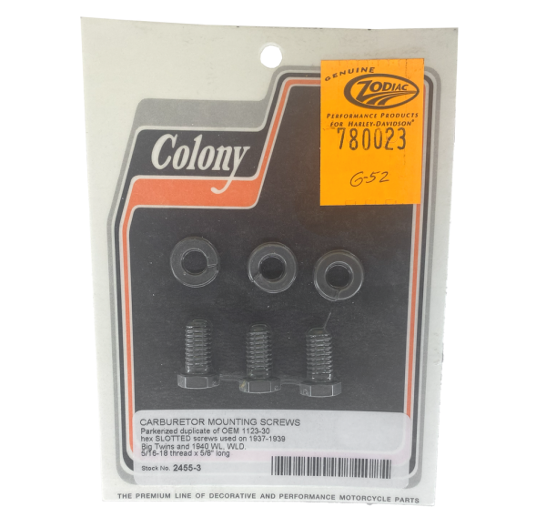 COLONY carb mount kit, parkerized (ES)