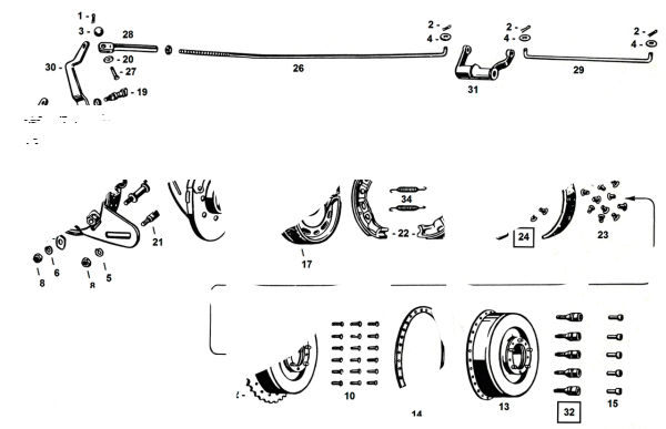 rod rear brake long WL park (ES)