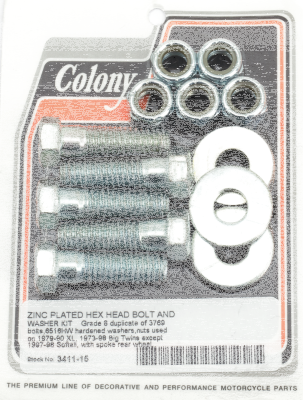 Rear Sprocket Bolt Kit spoke Zinc XL79-9 (ES)