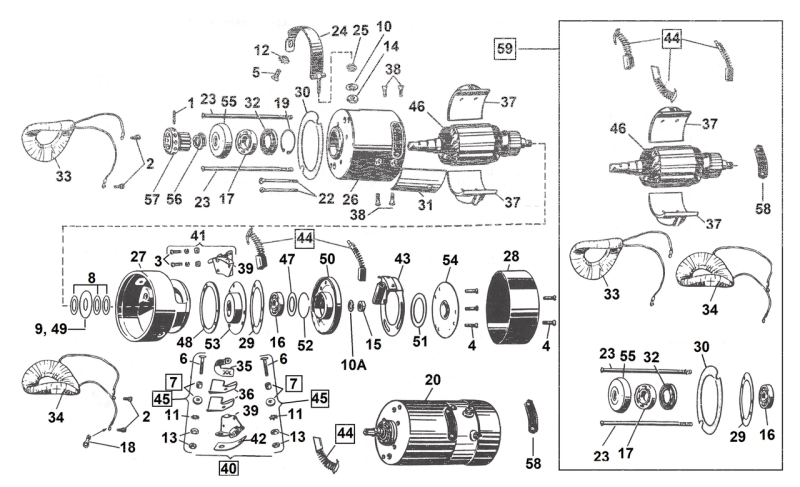 Positive brush holder, 32E Generator (ES)