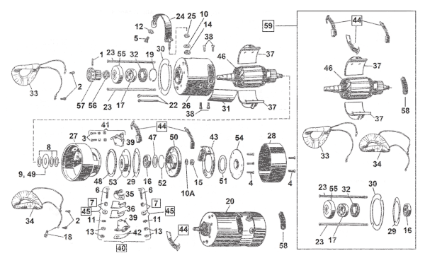Positive brush holder, 32E Generator (ES)