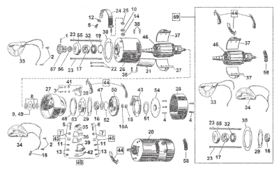 Negative brush holder, 32E Generator (ES)