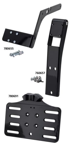 Blk Bracket only sidemount XL04-UP (ES)