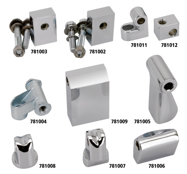 Chrome headlamp mount block FLST86-96 (ES)