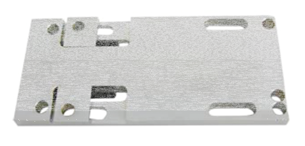 Adjustable transmission plate 79-86 chro (ES)
