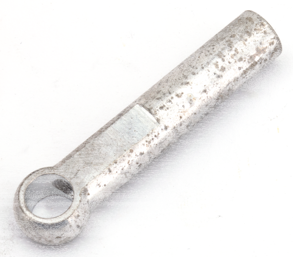 End hand shifter rod white plated (ES)