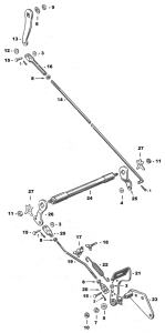 Parkerized shaft lever 1-hole (ES)