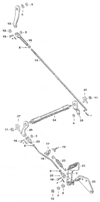 Parkerized shaft lever 2-hole (ES)