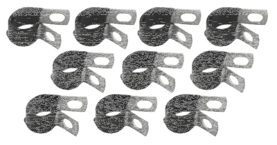10Pck Vinyl coated cable clamps 1/2" (ES)
