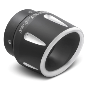 COMBAT SCULPTED BLACK END CAP INDIAN (ES)