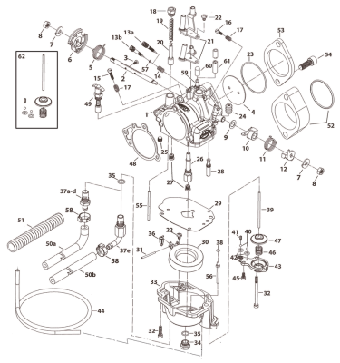 Body assy., carb - Super E (ES)