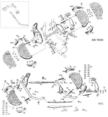 Rod, rear footboard 45CI32-50 Parkerized (ES)
