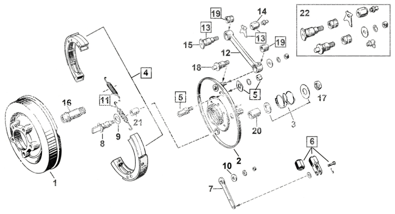 Bushing brake side cover BT36-48+WLC (ES)