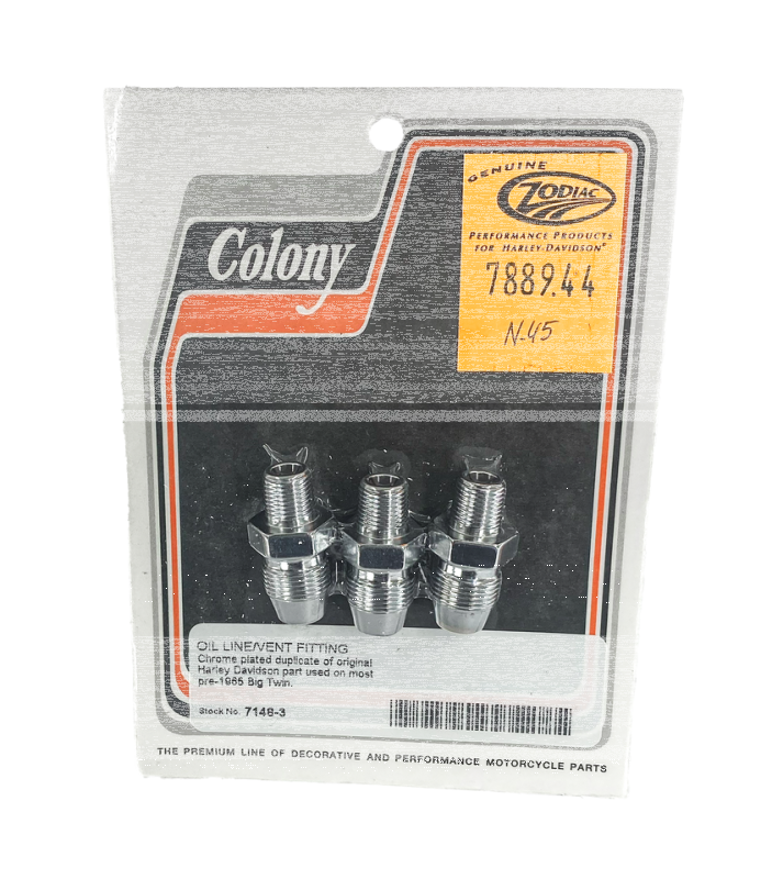 COLONY Oil/vent.line fitting 3pcs Chr (ES)