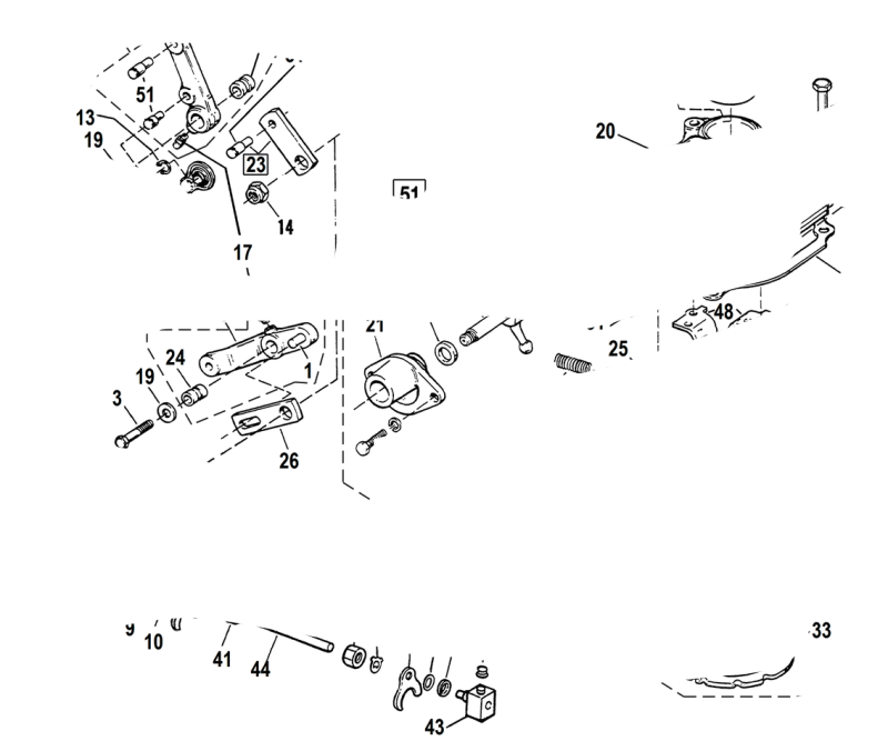 Shifter lever, zinc, FXWG80-86 (ES)