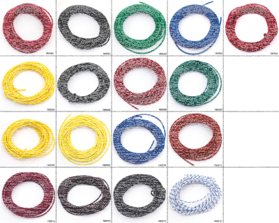Cloth covered wire black/white 25ft (ES)