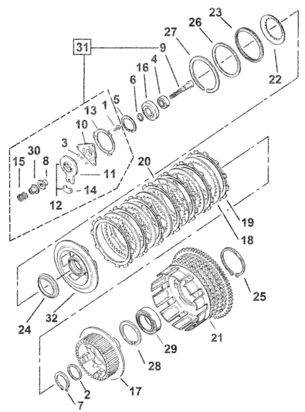 5pck Clutch Hub Spacer XL84-90 (ES)