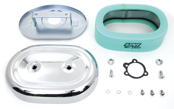 Oval A/C Complete Chrome FL/FX/XL72-75 (ES)