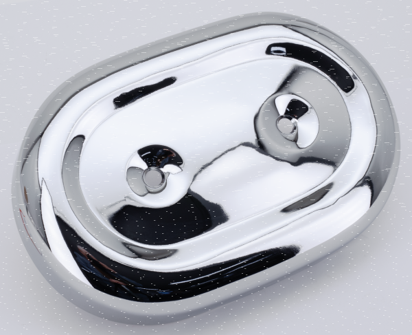 Oval A/C Cover Chrome FL/FX71-89 XL66-03 (ES)