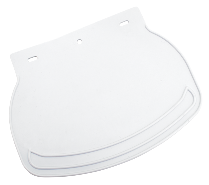 Rubber Mud Flap Plain White (ES)