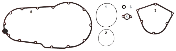 5pck O-ring derby cover, Victory99-02 (ES)