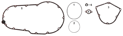5pck O-ring derby cover, Victory99-02 (ES)