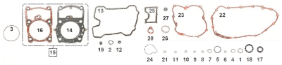 Alternator cover gasket XG15-20 (ES)