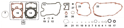 PR exhaust gasket XG15-20 (ES)