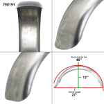 Steel Manta Ray Fender 16-18x7"