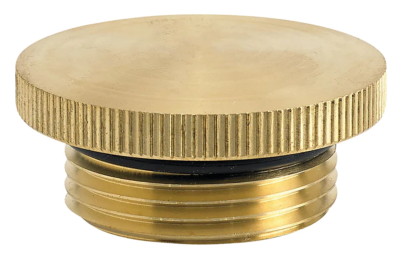 Knurled Brass Gas/Oil Cap Unvented (ES)