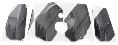 Fork Cover Kit Smooth Black FLST86-17 (ES)