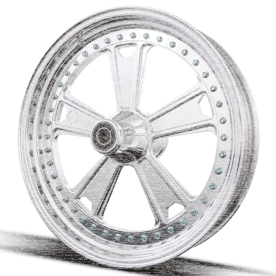 White price code Ricks V-Rod wheel (ES)