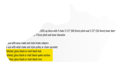 BLACK COATING Rick rim or center (ES)