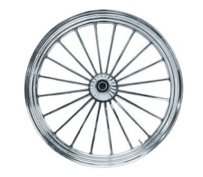 BLACK POWDER COATING Rick 1-piece wheel (ES)