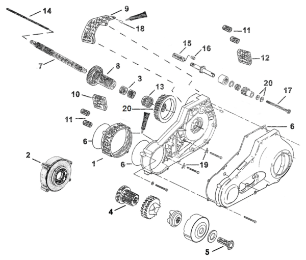 45mm extended Starter Coupler Splined (ES)
