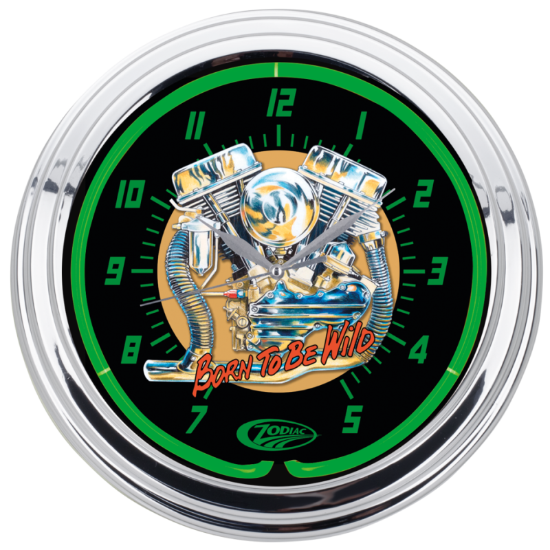Zodiac "Panhead" Neon Clock 15" (ES)