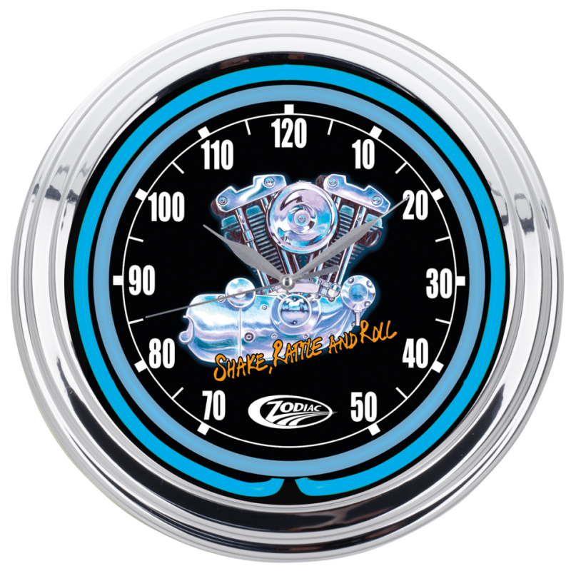 Zodiac "Ironhead" Neon Clock 15" (ES)