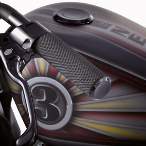 Throttle-By-Wire grips KNURLED RBBR BLK