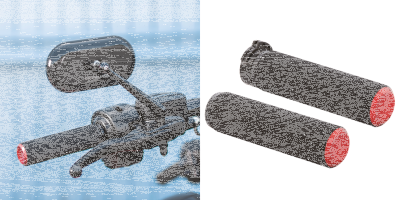 Knurled Grips Red TBW (ES)