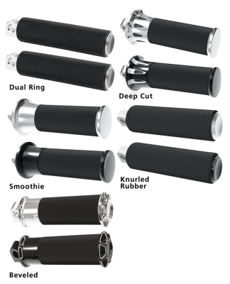 Dual Ring Fusion Footpegs - Black (ES)