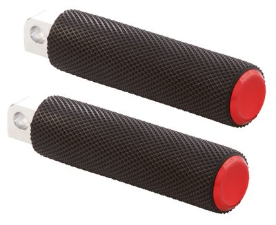 Knurled Fusion Footpegs - Red (ES)