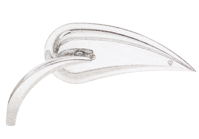 RAD-III TEARDROP, DIE-CAST STEM, LEFT (ES)