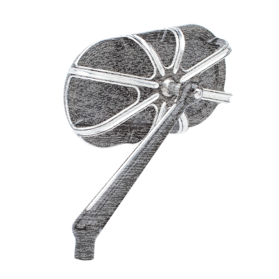 10-Gauge Caged series blk mirror right (ES)