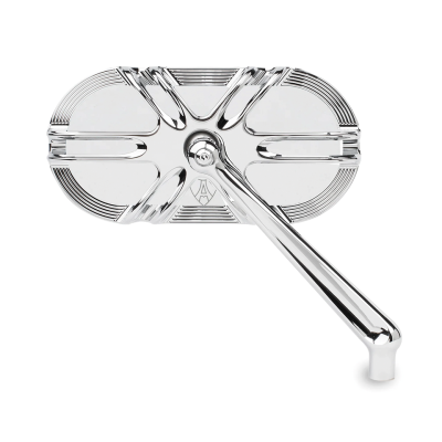 Deep cut Caged series chr mirror left