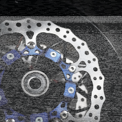 14" Billet Big Brake Rotor Left Blue (ES)