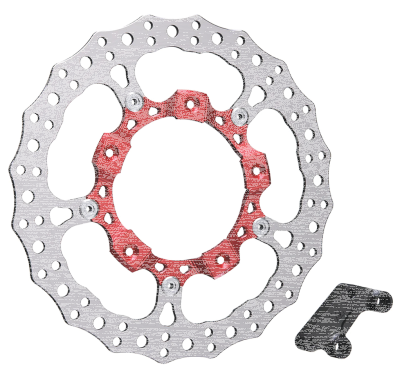 14" Billet Big Brake Rotor Left Red (ES)