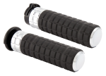 Black/Chrome Speedliner Grips CBL
