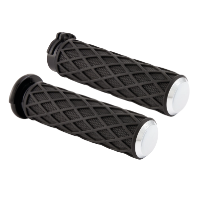 Black/Chrome Diamond Grips CBL