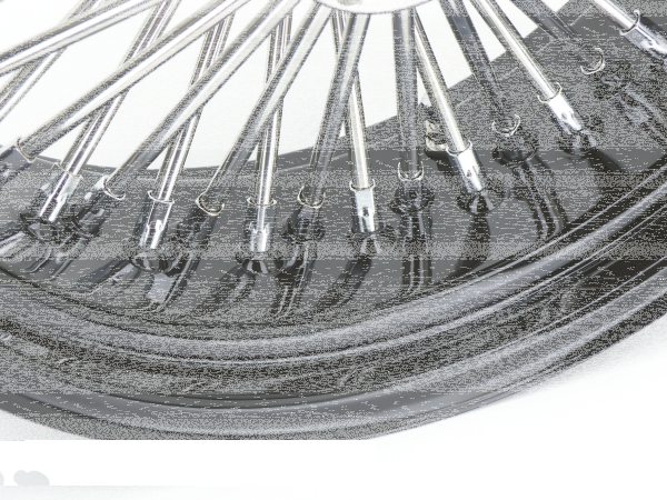 Black rim+hub Fat Daddy 17X3.5 50 (ES)